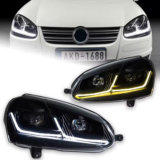 Golf Mk5 Led Dynamic Facelift Headlights Dual Drl