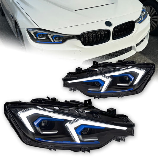 BMW 3 Series F30 F31 2012-2015 Headlights Headlamps Xenon LED Angel Eyes G30