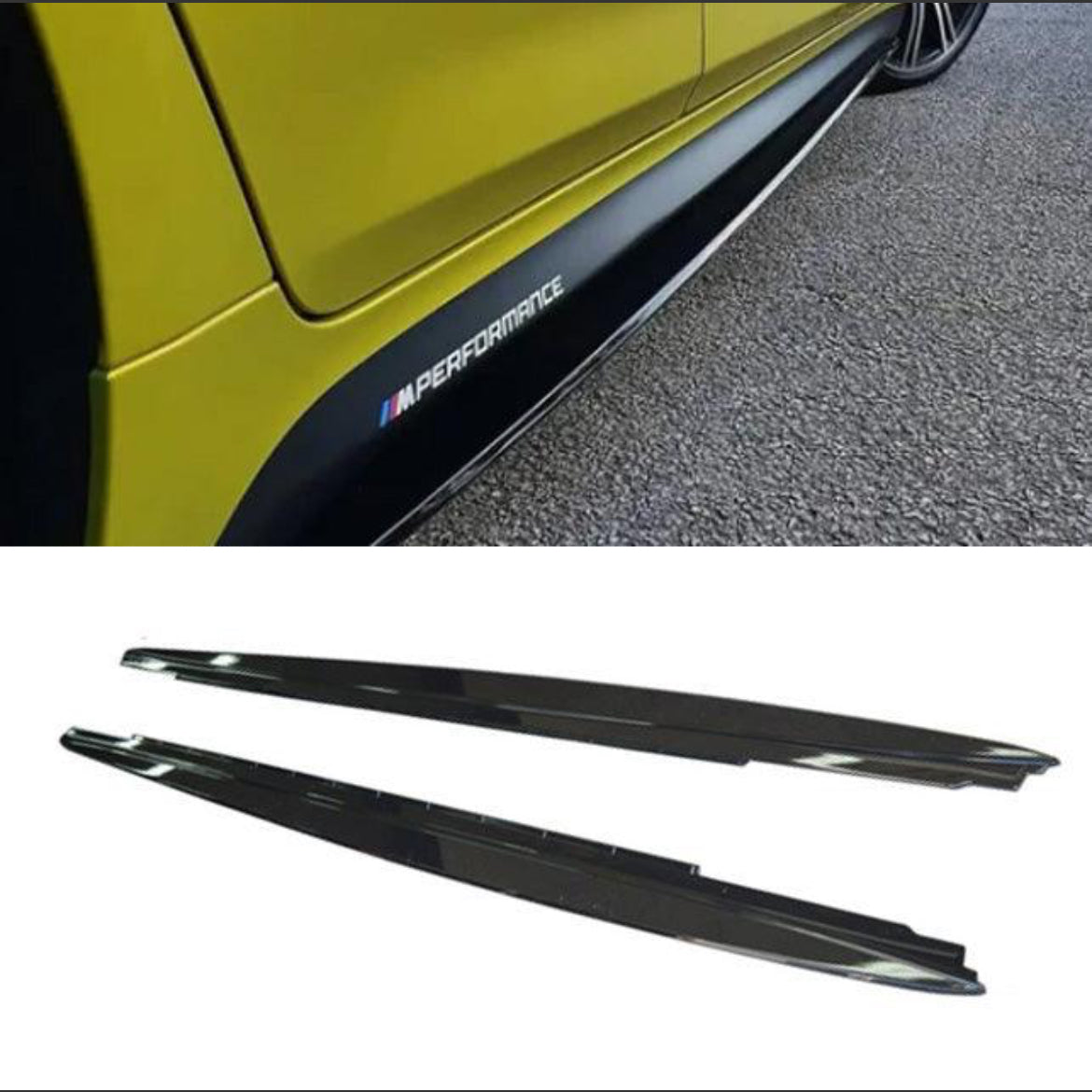 BMW 5 Series G30/G31 2017+ Side Skirt Splitters In Gloss Black / Carbon