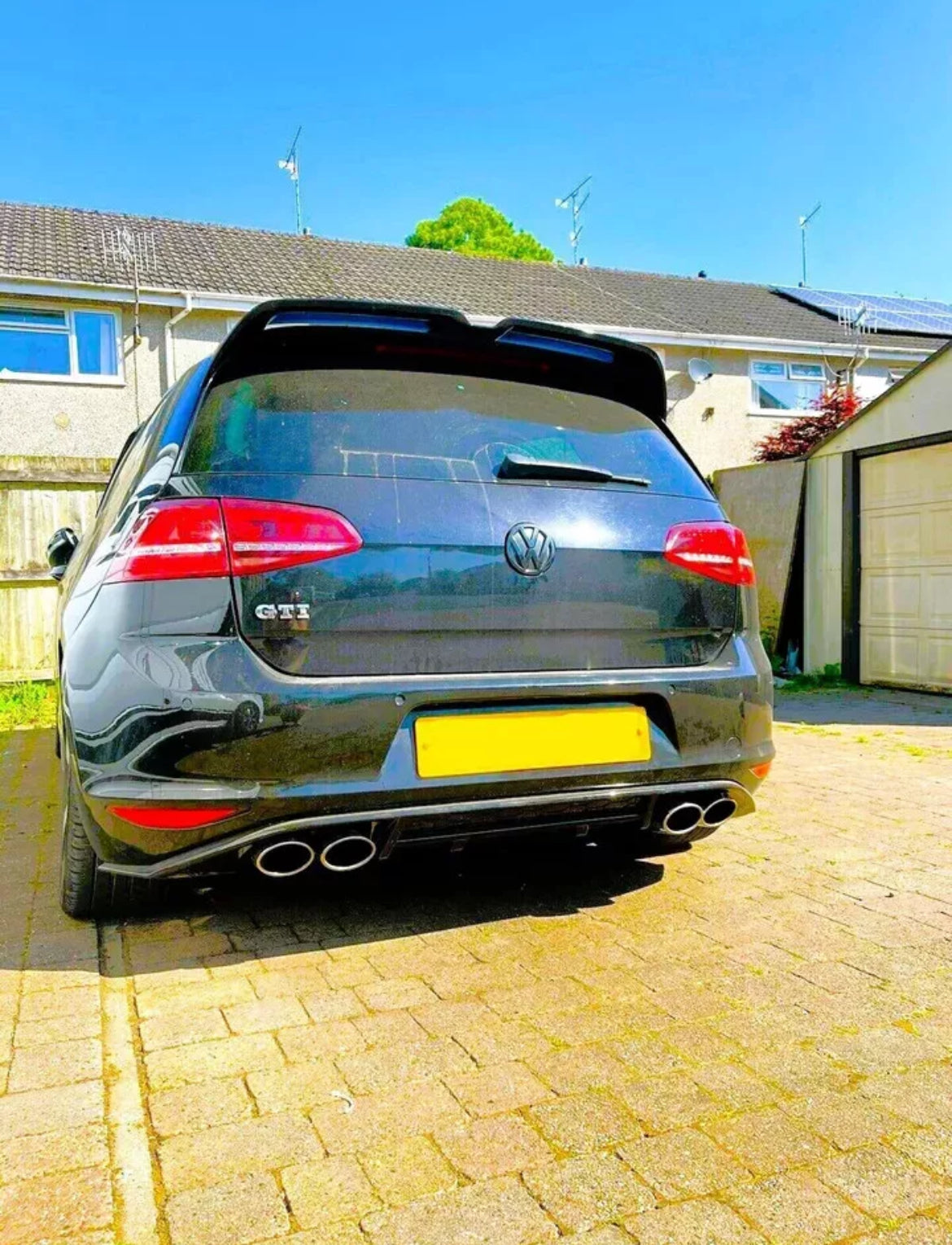 Golf mk7 quad diffuser gti style gloss black