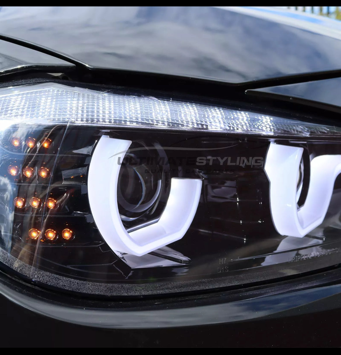 BMW 3 Series F30 F31 2012-2015 Halo LED Angel Eyes Headlights Xenon Look Upgrade
