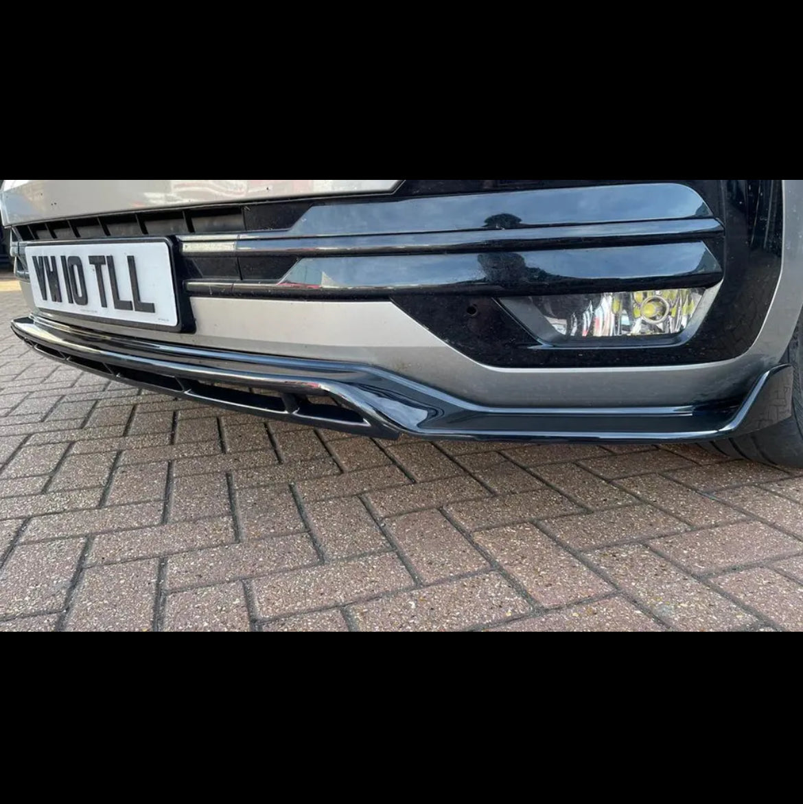 Front Splitter Gloss Black TL Design VW Transporter T6.1  2020 Onwards -