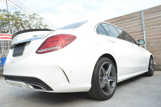 Mercedes C Class 'C63 AMG Style' W205 Gloss Black Roof Wing Spoiler 2014-21