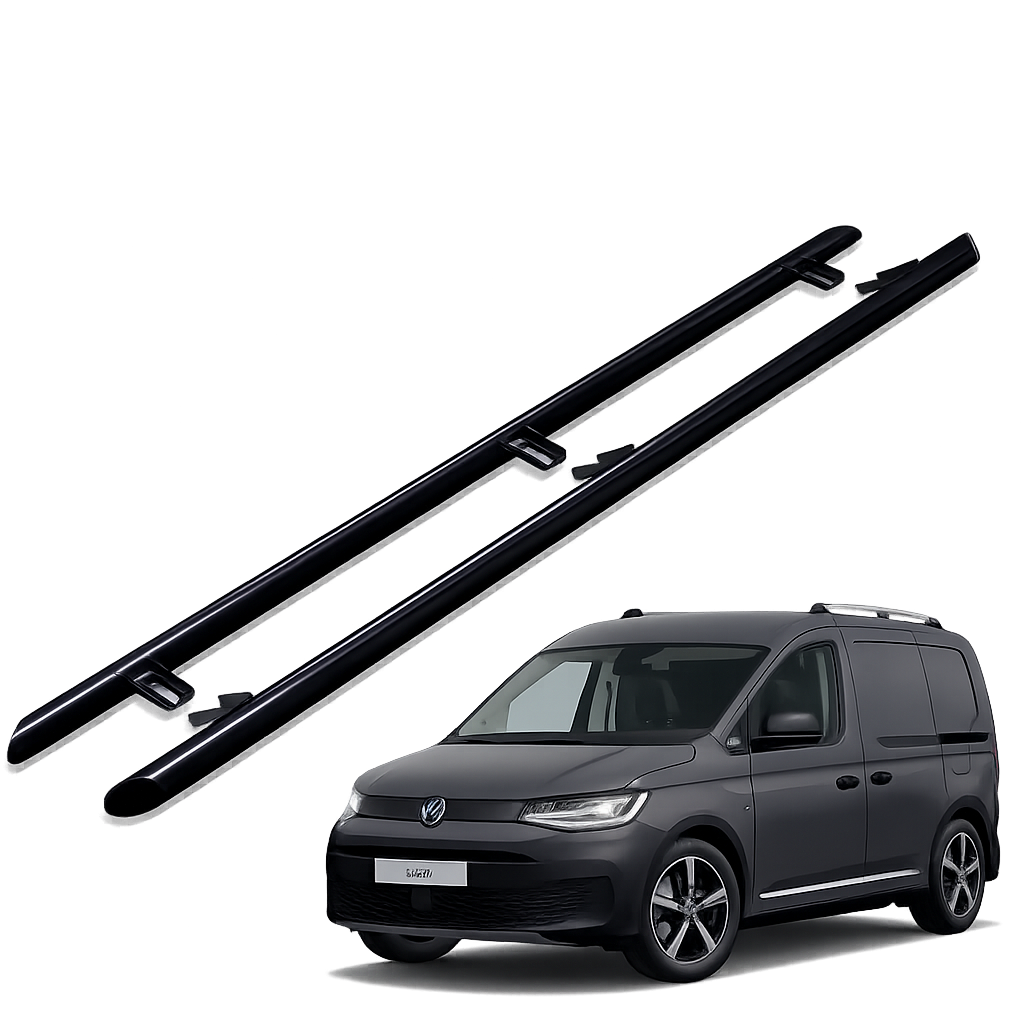 CADDY CARGO MK5 21> SWB GLOSS BLACK SIDE BARS