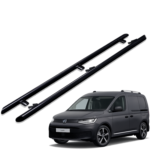 CADDY CARGO MK5 21> SWB GLOSS BLACK SIDE BARS