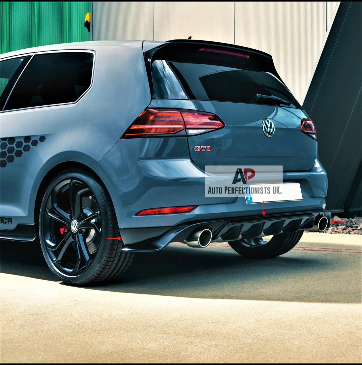 VW Golf GTI MK7.5 'TCR Style' Rear Valance Diffuser 2016-2020 ...