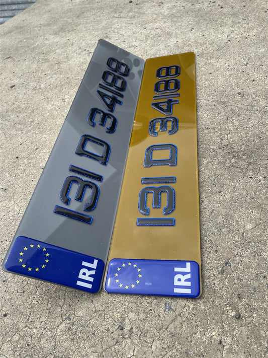 3D Tinted Blue Gel Plate pair