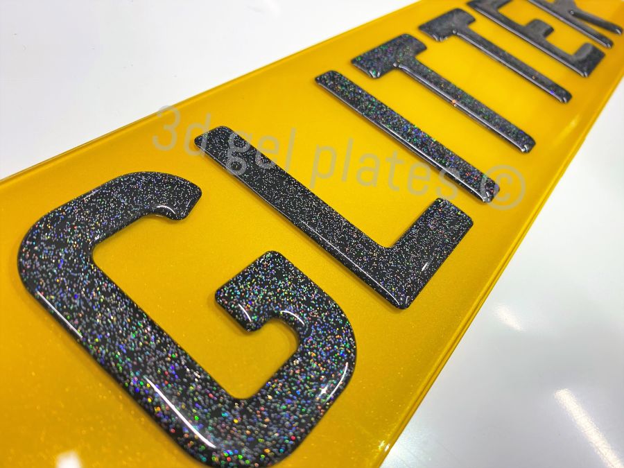 3D Glitter gel plates