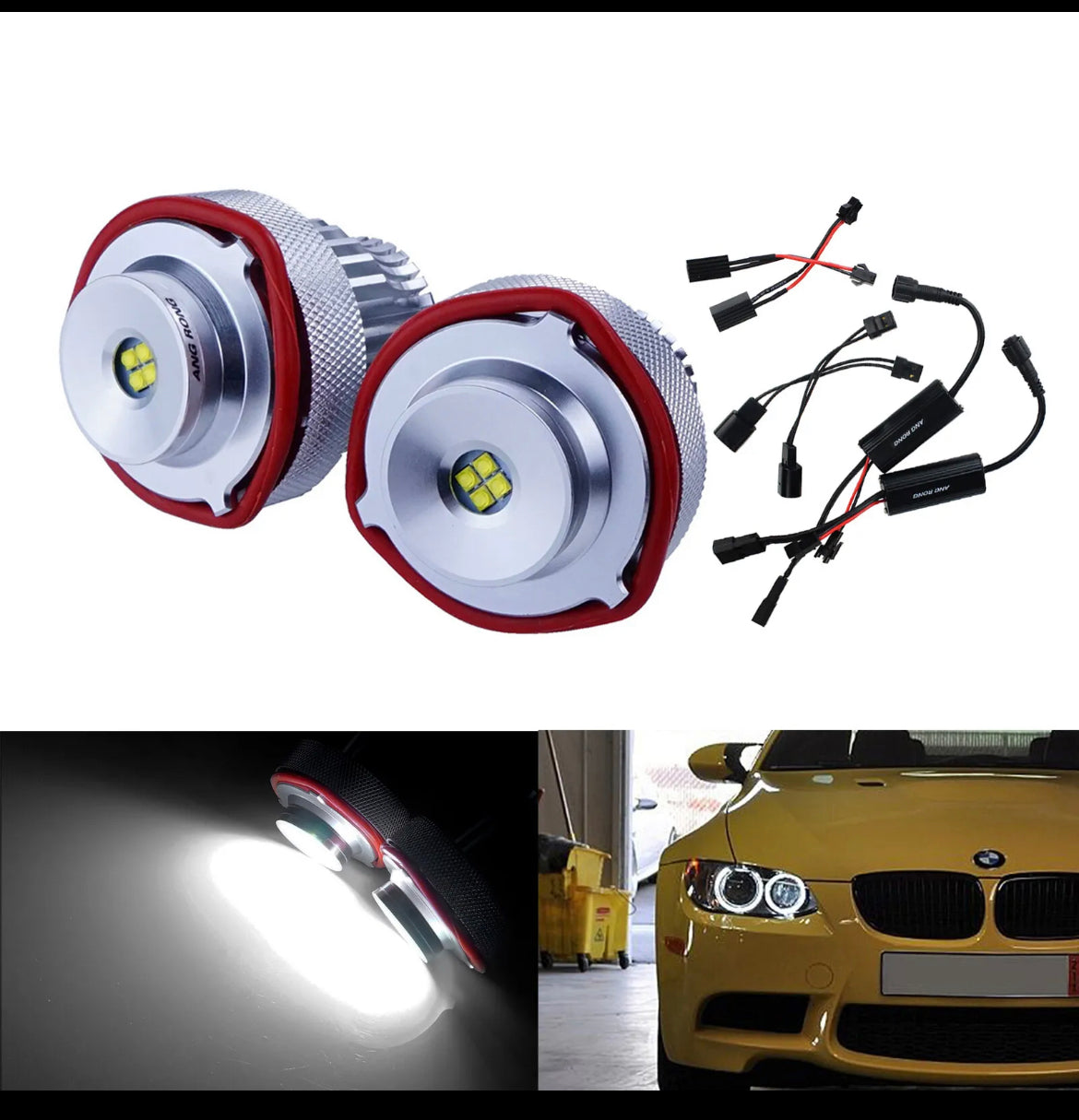 2x For BMW 5 Series E60 E61 LCI 07-10 LED Angel Eyes Halo Ring Light Bulb Canbus