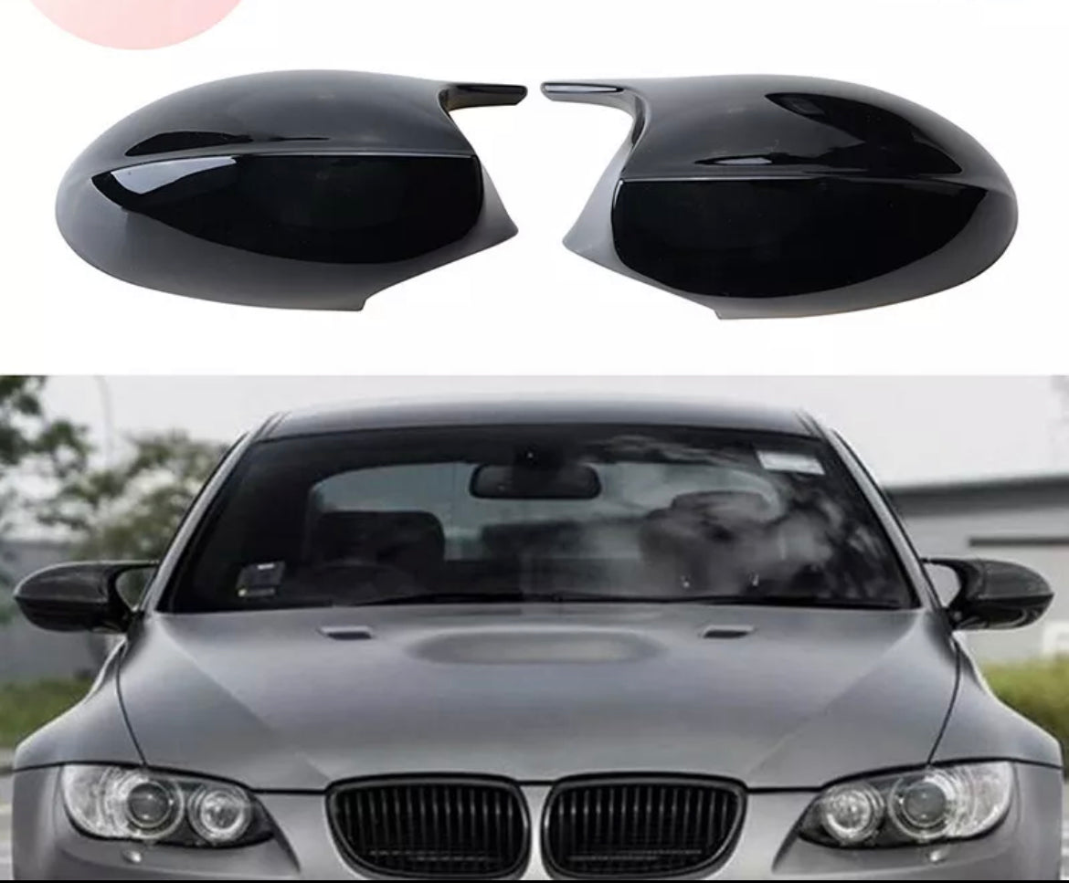 Gloss Black Wing Mirror Cover Cap For BMW E90 E91 E92 E93 PRE-LCI 05 06 07 08