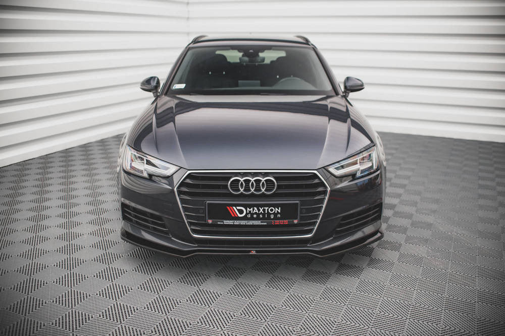 Maxton Design Audi A4 B9 SE 15+ Front Lip v2 - GLOSS BLACK