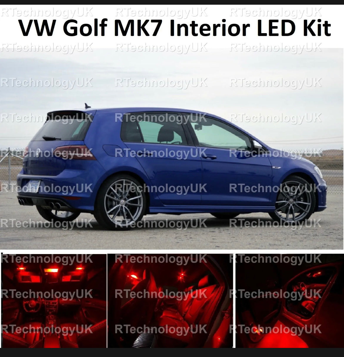 Red mk7 golf interior bulb upgrade