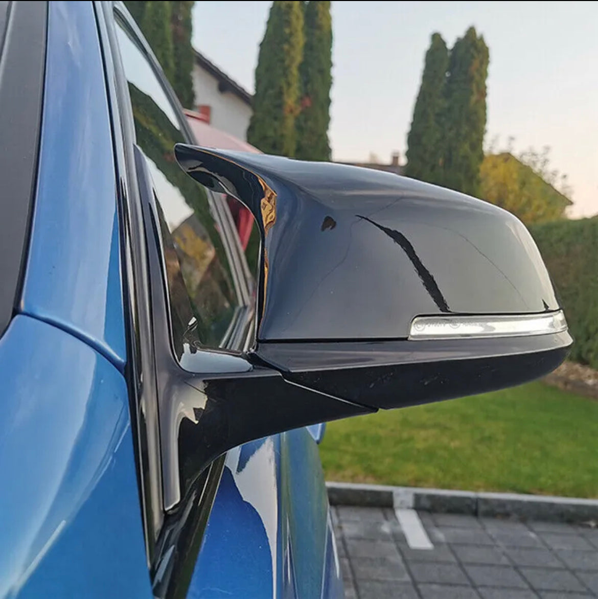 Wing Mirror Cover Cap Gloss Black For BMW F20 F21 F30 F31 F32 F36 X1 E84 F87